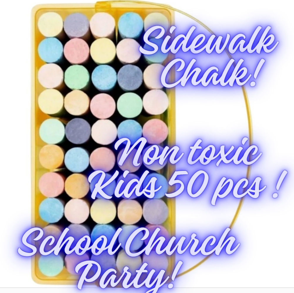 Mondo Llama 50 pieces Sidewalk Chalk Set for kids - large size Washable ages 4+